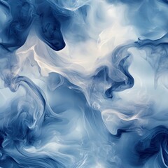 Abstract Ethereal Smoke-Like Pattern in Shades of Blue and White with Flowing and Dreamy Textures, Perfect for Modern Wallpaper, Digital Art, and Contemporary Design Concepts