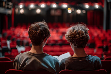 Fototapeta premium Actors preparing for performance generative ai design