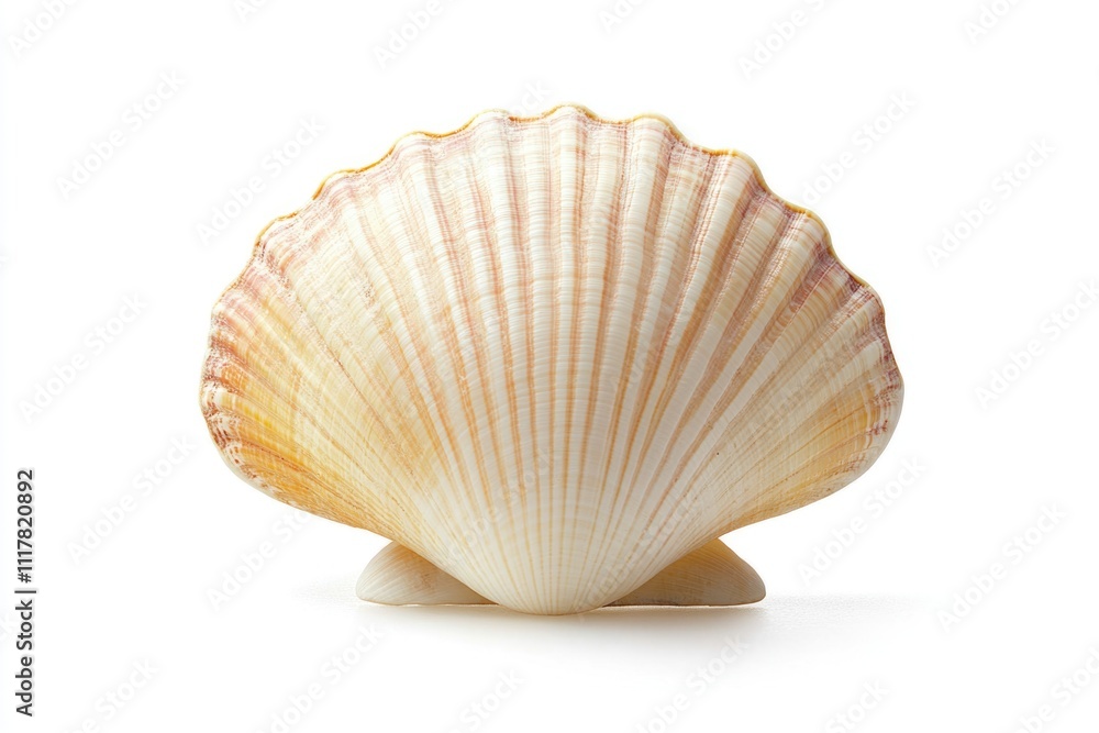 Aufkleber a single shell photographed closely, possibly used as an abstract design or nature-inspired element