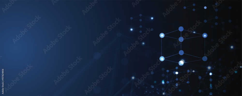 Poster abstract technology background with circuit elements