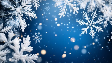 Snowflakes winter holidays background illustration generated by ai