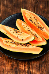Fresh ripe papaya fruits