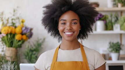 Businesswoman Florist Small Business Flower Shop Owner. ai generated