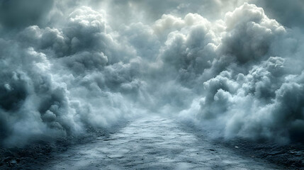 Obraz premium Dark Clouds and Stone Path - Abstract Background Illustration