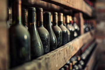 Generative AI image sommelier pouring wine into glasses during formal tasting event in luxurious restaurant wine storage winery