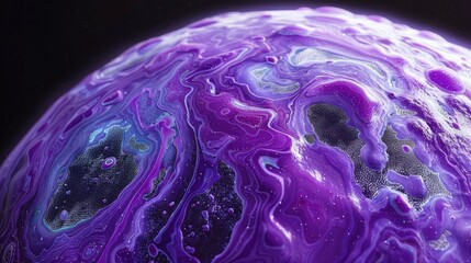 Obraz premium A close-up shot of a purple object against a black background