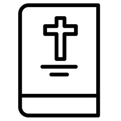 Fototapeta premium Bible Book Contour