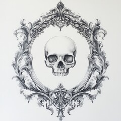 Fototapeta premium baroque, rococo, vector, design, pattern, ornament, decoration, leaf, form, art, swirl, illustration, element, plant, tattoo, decor, black, silhouette, vintage, drawing, curve, beauty, 