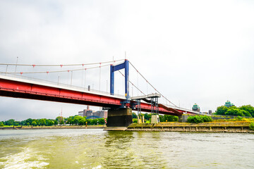 View of the surrounding area at the harbor in Duisburg.
Industrial port on the Ruhr.