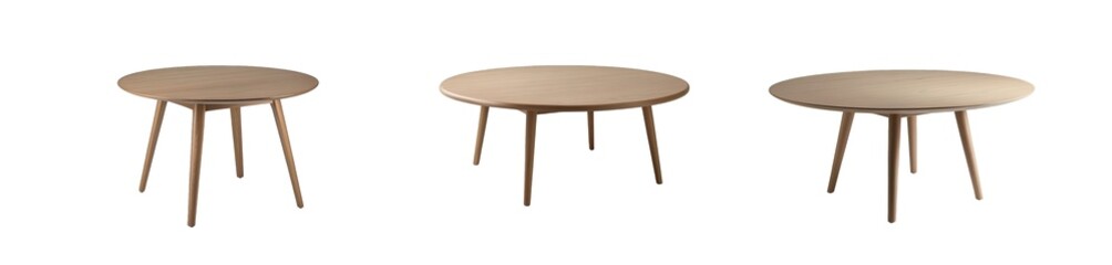 round wooden table (png))