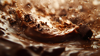Chocolate Splash Abstract Background