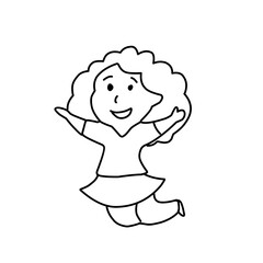 doodle kids outline cartoon vector