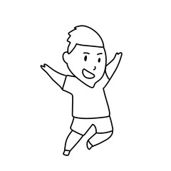 doodle kids outline cartoon vector