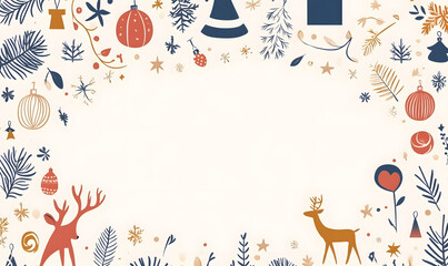 Fototapeta premium Luxurious Christmas new year card and Holiday Promotion Banner with Elegant Ornaments, for Tags, Posters, and Banners with Space for Text