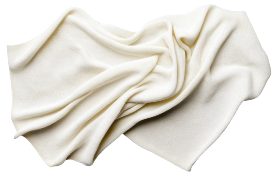 White cloth with smooth folds and a soft texture