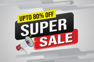 super sale poster banner graphic design icon logo sign symbol social media website coupon

