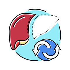 liver transplant surgery color icon vector. liver transplant surgery sign. isolated symbol illustration