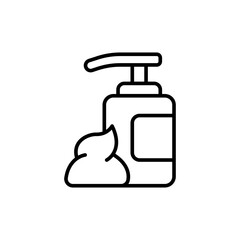 Lotion outline icons, minimalist vector illustration ,simple transparent graphic element .Isolated on white background