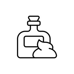 Lotion outline icons, minimalist vector illustration ,simple transparent graphic element .Isolated on white background