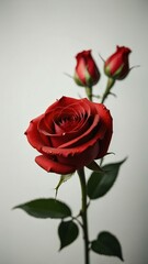 Naklejka premium red rose isolated on white background