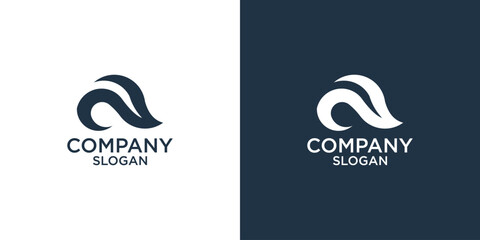 initial letter A abstract monogram logo design vector