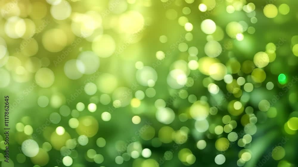 Poster soft green abstract background with bokeh effect and gentle light highlights