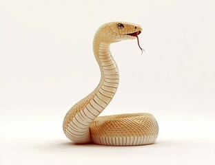 Fototapeta premium Majestic Cobra: Stunning Full-Body Side View in High-Definition Photography