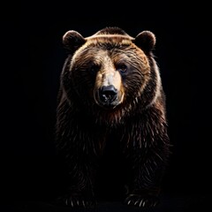 Fototapeta premium beautiful animal in a studio isolated on black wild life