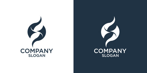 initial letter S abstract monogram logo design vector