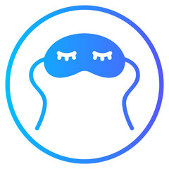 sleeping mask gradient icon