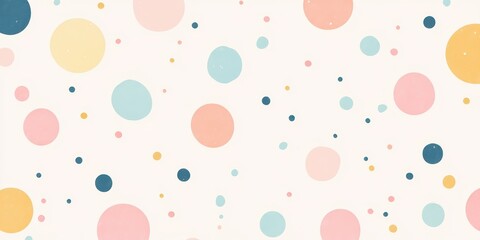 Colorful Polka Dots Pattern on Light Background for Design Projects