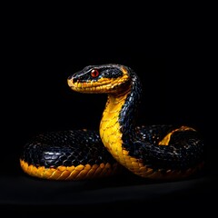 Obraz premium beautiful animal in a studio isolated on black wild life