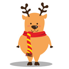 reindeer with christmas hat