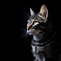 beautiful animal in a studio isolated on black wild life