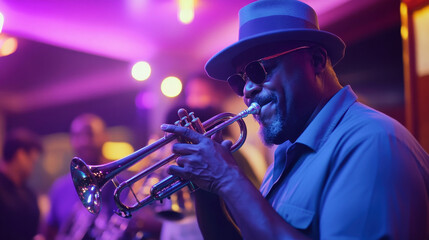 Fototapeta premium A jazz band in concert