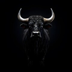 beautiful animal in a studio isolated on black wild life