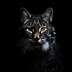 beautiful animal in a studio isolated on black wild life