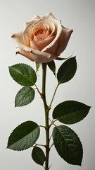 red rose isolated on white