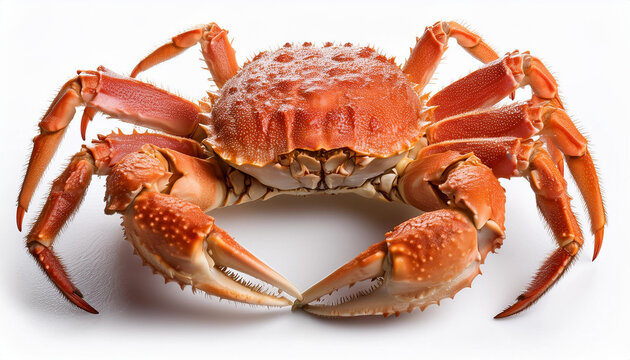 Un centollo cocida sobre una mesa blanca