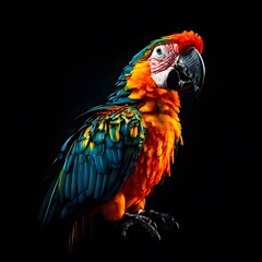 Obraz premium beautiful animal in a studio isolated on black wild life