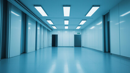 Weiter, minimalistischer Raum in reinem Wei&szlig; - eine architektonische Komposition von Leerraum, Weite und unendlichen M&ouml;glichkeiten