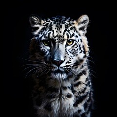 beautiful animal in a studio isolated on black wild life