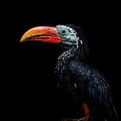 Fototapeta premium beautiful animal in a studio isolated on black wild life
