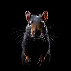 beautiful animal in a studio isolated on black wild life