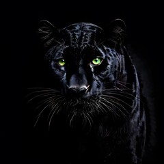 beautiful animal in a studio isolated on black wild life