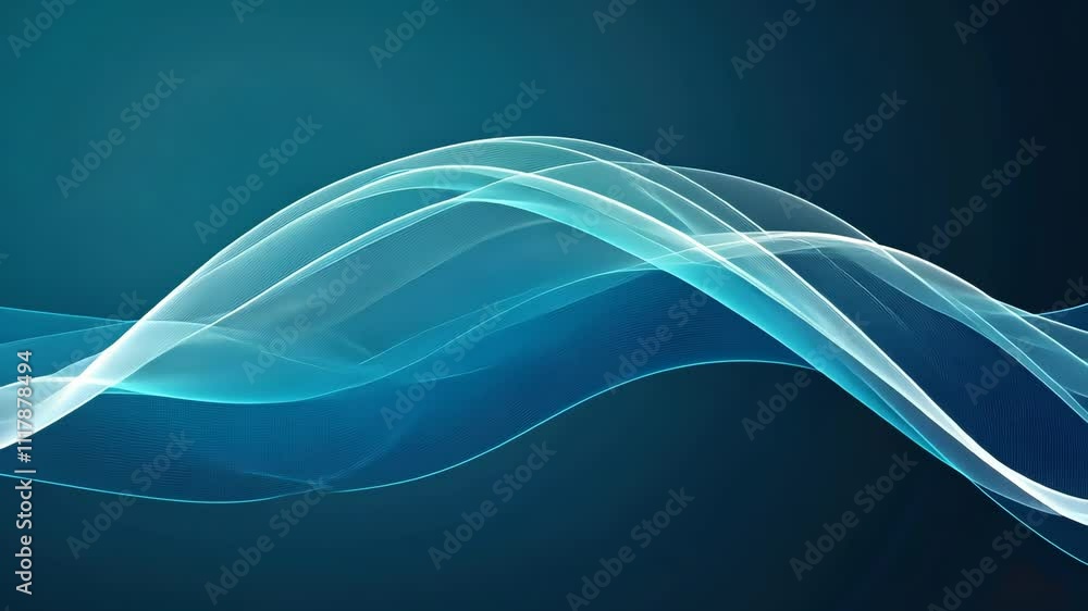 Poster Abstract Wave Design with Smooth Curves and Soft Colors for Background or Graphic Design