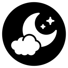 moon glyph icon