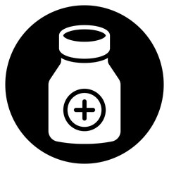 pills bottle glyph icon