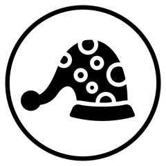 sleeping cap glyph icon