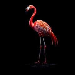 beautiful animal in a studio isolated on black wild life